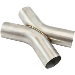 3" O.D EXHAUST X PIPE 45 DEG BENDS 304 STAINLESS STEEL