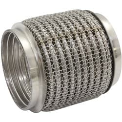 2-1/2" I.D EXHAUST MESH FLEX PIPE JOINT 4" LONG 304 S/STEEL