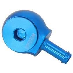 SLIMLINE -6ORB TO 5/16" BARB 90 DEG TIGHT RADIUS BLUE