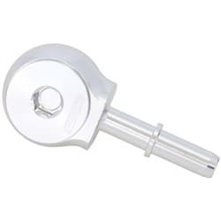 SLIMLINE -10ORB TO 3/8" EFI PUSH ON 90 DEG TIGHT RADIUS SILVER Aeroflow - AF 969-06-10