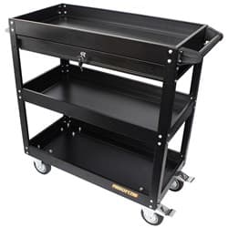 WORKSHOP TROLLEY 3 TIER WITH LOCKABLE DRAWER. TOOL TRAY