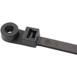 SCREW MOUNT CABLE TIES 7.6x400M6 25 PACK BLACK ZIP TIE PA66
