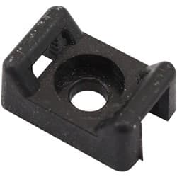 CABLE TIE SCREW MOUNTS 16mm x 10.7mm M3 HOLE PA66 100 PACK