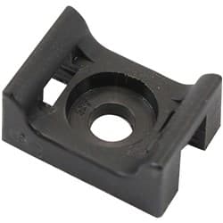 CABLE TIE SCREW MOUNTS 17mm x 12.9mm M3 HOLE PA66 50 PACK