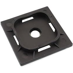 CABLE TIE MOUNTS 40mm x 40mm NYLON 3M PAD MOUNT BLACK