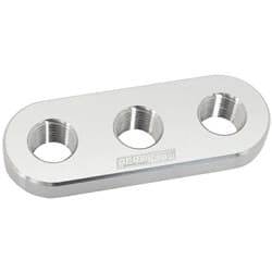 WELD IN ALLOY PLATE 1/8" NPT x 3 PORTS VACUUM INTERCOOLER