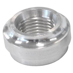 FEMALE WELD ON BUNG, -10 ORB 7/8"-14 THREAD, ALUMINIUM