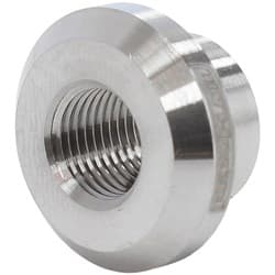 FEMALE WELD ON BUNG, M10x1.0 THREAD, STAINLESS STEEL