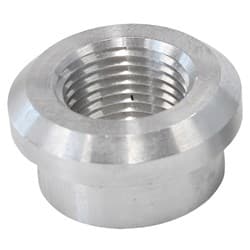 FEMALE WELD ON BUNG, 3/8" NPT THREAD, ALUMINIUM