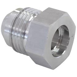 ALLOY HEX WELD ON MALE BUNG SUITS 3/8 HARD LINE -6AN MALE