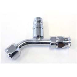-6 A/C W/CHARGE PORT 45 DEG STAINLESS