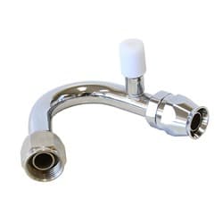-8 A/C W/CHARGE PORT 135 DEG STAINLESS