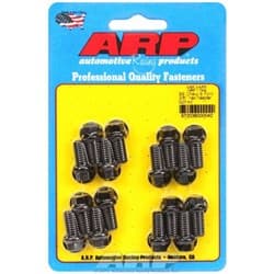 BB CHEV FORD HEADER BOLTS BLK HEX 3/8 UNC 16 PCS  .750 UHL ARP - 100-1102
