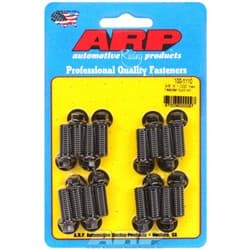 HEADER BOLTS, BLACK, HEX (16) 3/8"-16 x 1.00", 5/16" WRENCH ARP / 100-1110