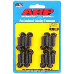 BB CHEV FORD HEADER BOLTS BLK HEX 3/8 UNC 16 PCS, 1.00" UHL ARP - 100-1112