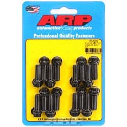 BB CHEV FORD HEADER BOLTS BLK 12PT 3/8 UNC 16 PCS, 1.00" UHL ARP - 100-1212