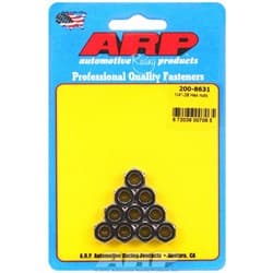 HEX NUTS 1/4-28 UNF (10) 7/16" WRENCH, FLANGED ARP - 200-8631