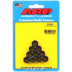 HEX NUTS 11/32-24 UNF (10) 1/2" WRENCH, NO COLLAR ARP - 200-8633