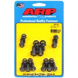 SB CHEV 265 350 400 OIL PAN BOLTS 12PT BLK STD CORK GASK. ARP - 234-1801