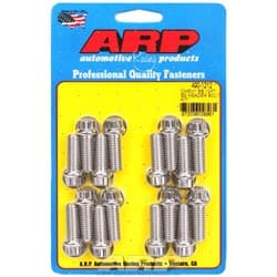 BBC Stainless 12pt Header Bolt Kit 3/8' x 1"uhl (16) ARP 400-1212