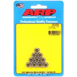 SS 12PT NUTS 1/4-28 UNF (10) 5/16" WRENCH, .433" COLLAR ARP / AR400-8330