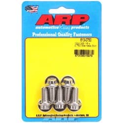 SS 12PT BOLTS 3/8" UNC x .750" 3/8" WRENCH (5-PACK) 3/8-16 ARP - 613-0750