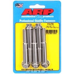 SS 12PT BOLTS 3/8" UNC x 2.75" 3/8" WRENCH (5-PACK) 3/8-16 ARP - 613-2750