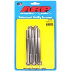 SS 12PT BOLTS 3/8" UNC x 4.50" 3/8" WRENCH (5-PACK) 3/8-16 ARP - 613-4500