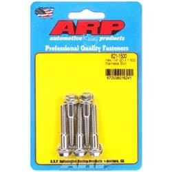 SS HEX BOLTS 1/4" UNC x 1.50" 5/16" WRENCH (5-PACK) 1/4-20 ARP - 621-1500