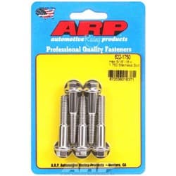 SS HEX BOLTS 5/16" UNC x 1.75" 3/8" WRENCH (5-PACK) 5/16-18 ARP - 622-1750