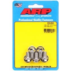 SS HEX BOLTS 3/8" UNC x .500" 3/8" WRENCH (5-PACK) 3/8-16 ARP - 623-0500