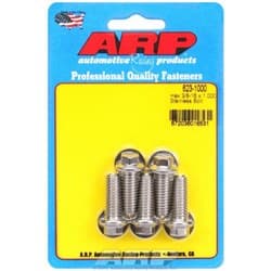 SS HEX BOLTS 3/8" UNC x 1.00" 3/8" WRENCH (5-PACK) 3/8-16 ARP - 623-1000