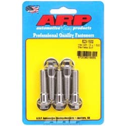 SS HEX BOLTS 3/8" UNC x 1.50" 3/8" WRENCH (5-PACK) 3/8-16 ARP - 623-1500
