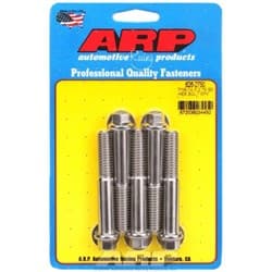 SS HEX BOLTS 7/16" UNC x 2.75" 1/2" WRENCH (5-PACK) 7/16-14 ARP - 626-2750