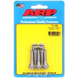SS 12PT BOLTS 1/4" UNF x 1.25" 5/16" WRENCH (5-PACK) 1/4-28 ARP / 711-1250