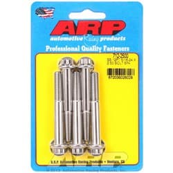 SS 12PT BOLTS 5/16" UNF x 2.50 3/8" WRENCH (5-PACK) 5/16-24 ARP / AR712-2500