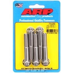 SS 12PT BOLTS 3/8" UNF x 2.25" 3/8" WRENCH (5-PACK) 3/8-24 ARP - 713-2250