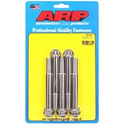 SS 12PT BOLTS 1/2" UNF x 4.00" 9/16" WRENCH (5-PACK) 1/2-20 ARP / AR755-4000