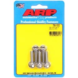 SS HEX BOLTS M6x1.00 x 25mm 8mm WRENCH (5-PACK) 6mm-1.00 ARP / 760-1002