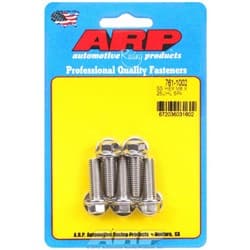 SS HEX BOLTS M8x1.25 x 25mm 10mm WRENCH (5-PACK) 8mm-1.25 ARP / 761-1002