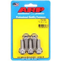 SS 12PT BOLTS M10x1.50 x 25mm 12mm WRENCH (5-PACK) 10mm-1.50 ARP / 772-1002