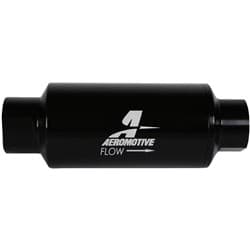 INLINE MICROGLASS FUEL FILTER -10 ORB 10 MICRON. 2" OD BLACK AEROMOTIVE / ARO 12350