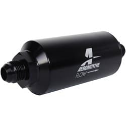INLINE FILTER 10 MICRON -8AN BRIGHT BLACK 2" OD MICROGLASS AEROMOTIVE / ARO 12375