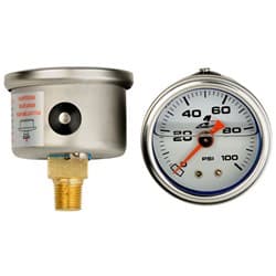 AEROMOTIVE 0-100 PSI LIQUID GAUGE FUEL PRESSURE 1-1/2 AEROMOTIVE - ARO 15633