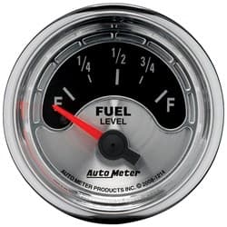 AM MUSCLE 2-1/16" FUEL LEVEL 0-90 OHM, SHORT SWEEP ELECTRIC AUTO METER - 1214
