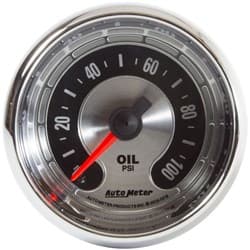 AM MUSCLE 2-1/16" OIL PRESSURE 0-100PSI, MECHANICAL, 10FT AUTO METER - 1219