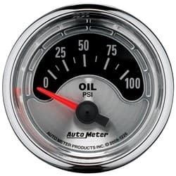 AM MUSCLE 2-1/16" OIL PRESSURE 0-100PSI, SHORT SWEEP ELECTRIC AUTO METER - 1226