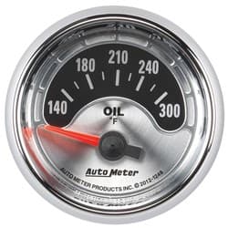AM MUSCLE 2-1/16" OIL TEMP 140-300Â°F, SHORT SWEEP ELECT. AUTO METER - 1248