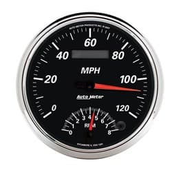 DESIGNER BLACK II TACH/SPEEDO 5" COMBO, 120MPH / 8000RPM AUTO METER - 1291