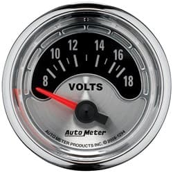AM MUSCLE 2-1/16" VOLTMETER 8-18 VOLTS, SHORT SWEEP ELECT AUTO METER - 1294
